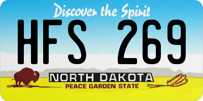 ND license plate HFS269