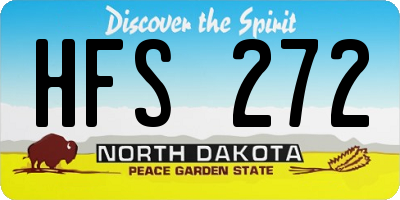ND license plate HFS272