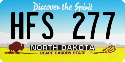 ND license plate HFS277