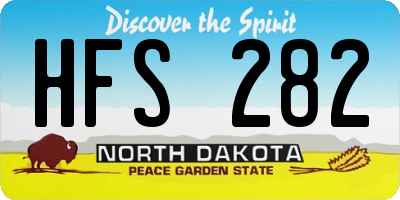 ND license plate HFS282