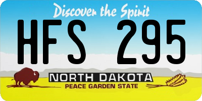 ND license plate HFS295