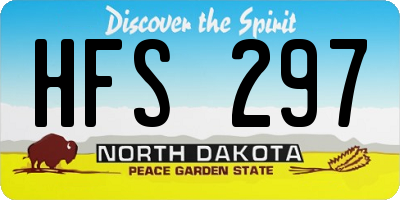 ND license plate HFS297