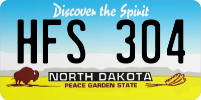 ND license plate HFS304