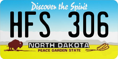 ND license plate HFS306