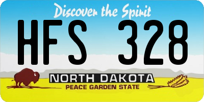 ND license plate HFS328