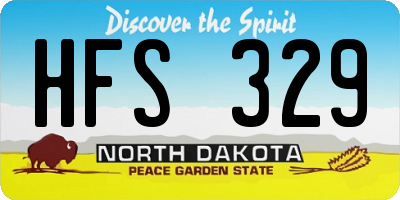 ND license plate HFS329