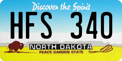 ND license plate HFS340