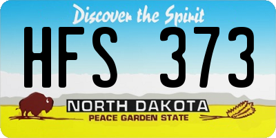 ND license plate HFS373