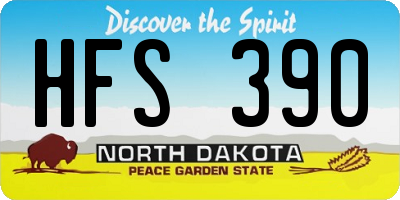 ND license plate HFS390
