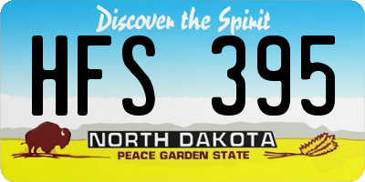 ND license plate HFS395