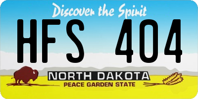 ND license plate HFS404