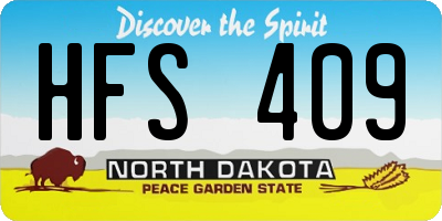 ND license plate HFS409