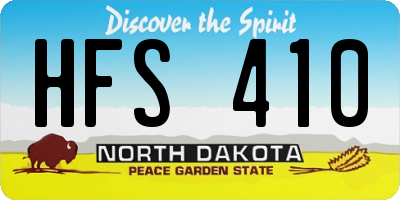ND license plate HFS410
