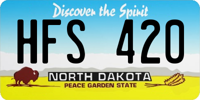 ND license plate HFS420