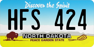 ND license plate HFS424
