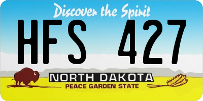 ND license plate HFS427