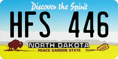 ND license plate HFS446