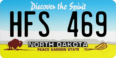 ND license plate HFS469