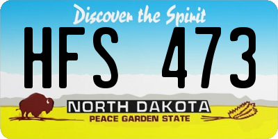 ND license plate HFS473