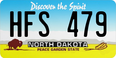 ND license plate HFS479