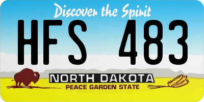 ND license plate HFS483