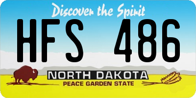 ND license plate HFS486
