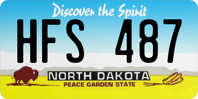ND license plate HFS487