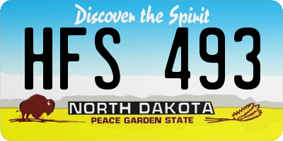ND license plate HFS493