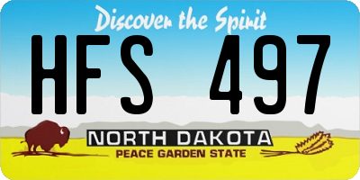 ND license plate HFS497