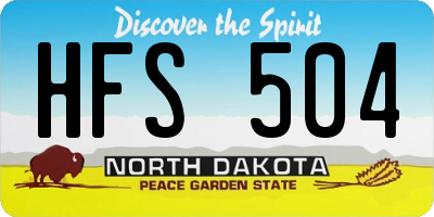 ND license plate HFS504