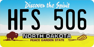 ND license plate HFS506