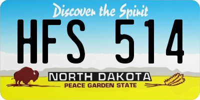 ND license plate HFS514