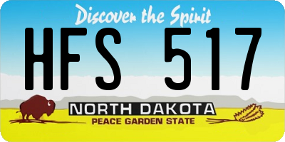 ND license plate HFS517