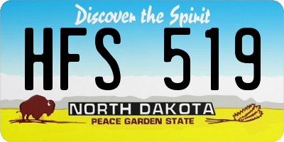 ND license plate HFS519