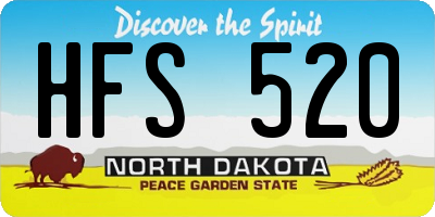 ND license plate HFS520