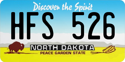 ND license plate HFS526