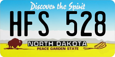 ND license plate HFS528
