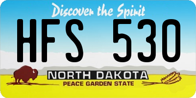 ND license plate HFS530