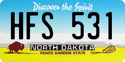 ND license plate HFS531