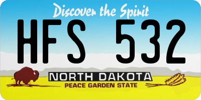 ND license plate HFS532