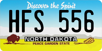 ND license plate HFS556