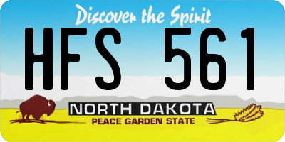 ND license plate HFS561