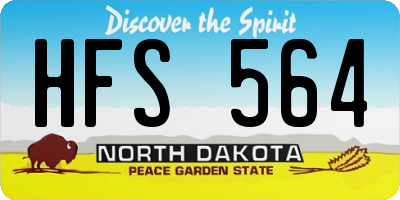 ND license plate HFS564