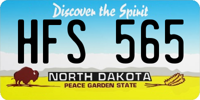 ND license plate HFS565