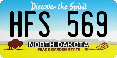 ND license plate HFS569