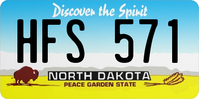 ND license plate HFS571