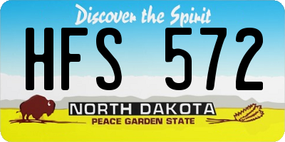 ND license plate HFS572