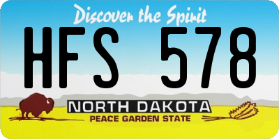 ND license plate HFS578