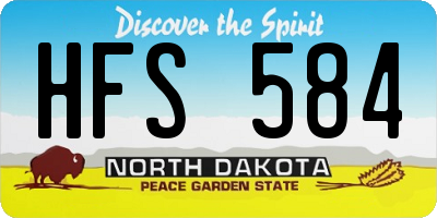 ND license plate HFS584