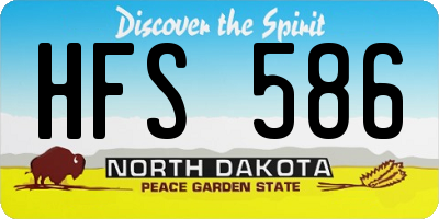 ND license plate HFS586